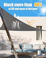 MOXTOYU Triangle Sun Shade Sail 3x4x5m Waterproof UV 98% Garden Canopy view 2