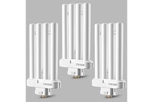 HappyAlley 3 Pack 27W FML27 Lamp Replacement, 4 Pin GX10q-4 Base Compact Fluorescent Light Bulbs, 1500 Lumens, 6500K Daylight Quad Tubes CFL Replacement Bulbs, Universal Type
