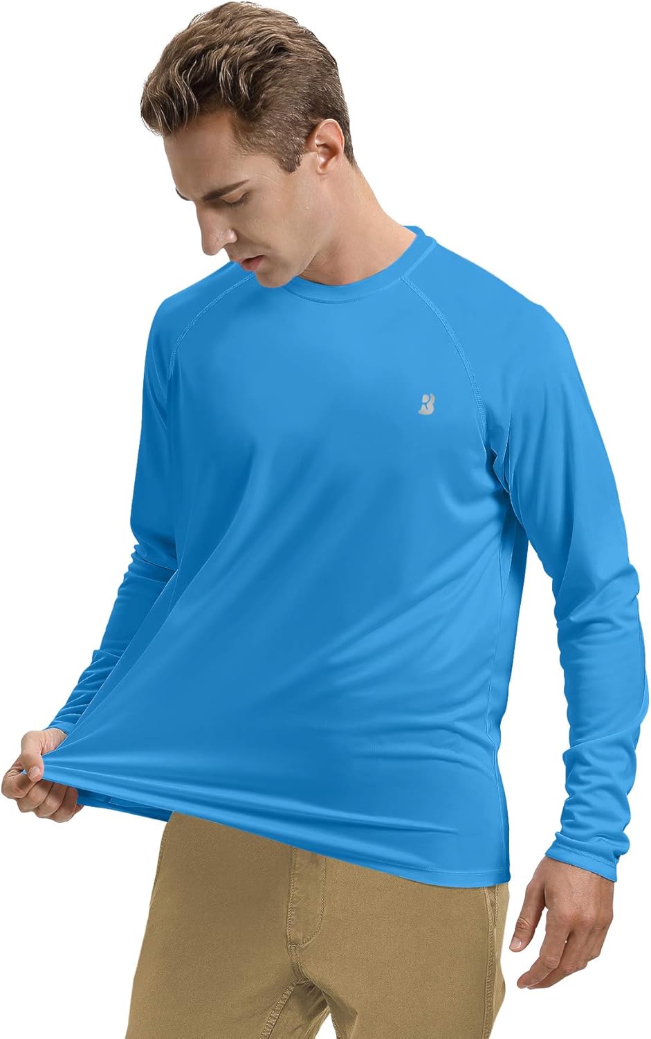 Roadbox Men's Sun Protection UPF 50+ UV Outdoor Long Sleeve Dri-fit T-Shirt Rashguard Shirts for Running, Fishing, Hiking: Clothing