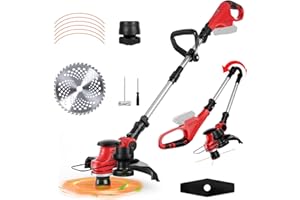 String Trimmer Compatible with Milwaukee 18V Battery,3 in 1 Folding with Brushless Motor 30cm Cutting Width & Battery Status 