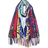 VIUJUH Pashmina Soft Cashmere Feel Scarf for Women Elegant Large Winter Warm Scarves,Van Gogh Gifts Art Printed Shawl Wraps