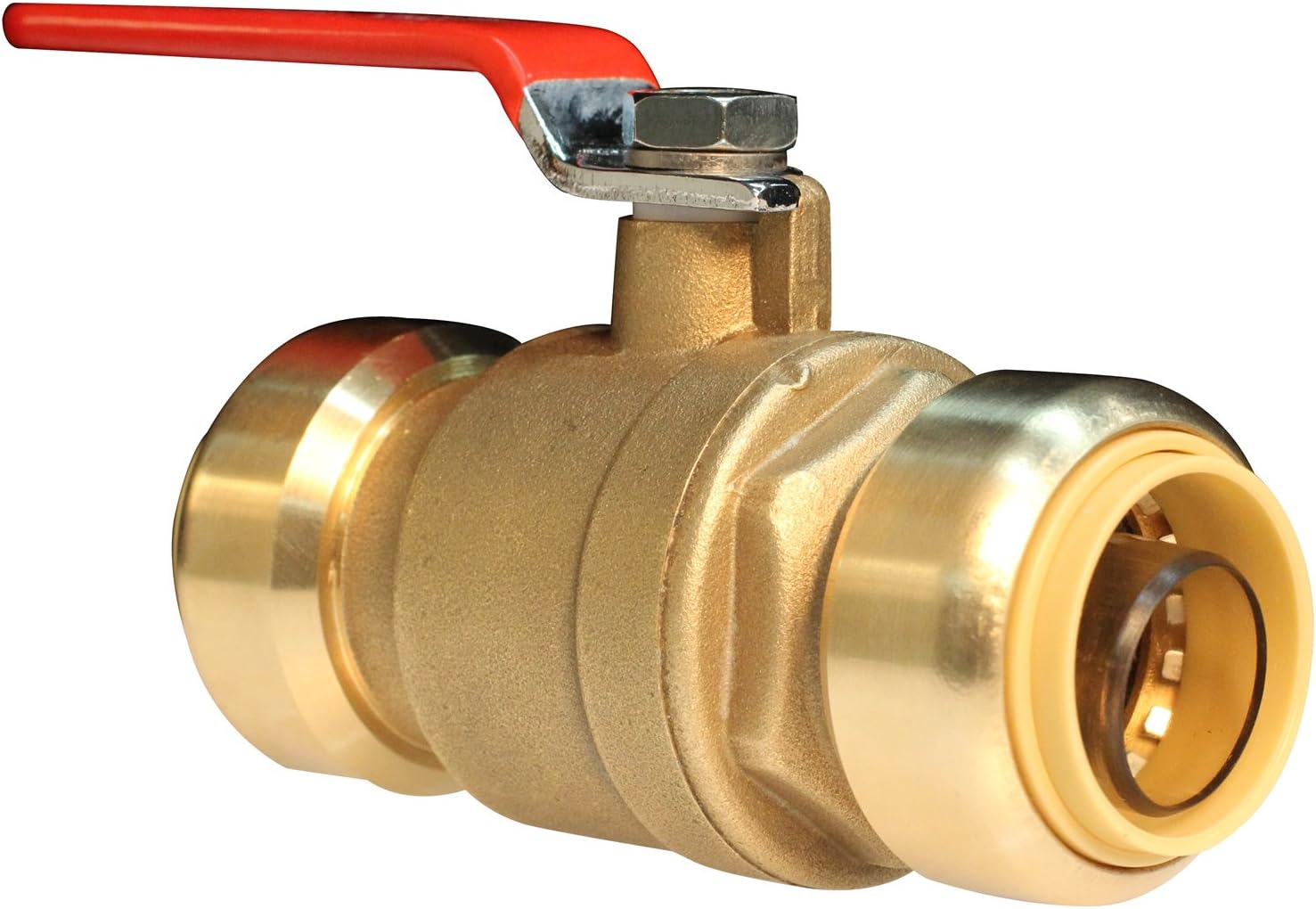 thumbnail image 2 of (5 Pack) 1/2" Lead-Free Brass Push Fit Ball Valve With Drain & Drop Ear – XFITTING 2 of 4
