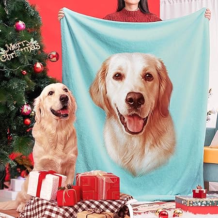 Amazon Com Veelu Custom Photo Blanket Super Soft For Baby Adult Personalized Collage Throw Fleece Blanket With Picture For Pet Dog Cat Family Birthday Wedding Gift 55 X80 Home Kitchen