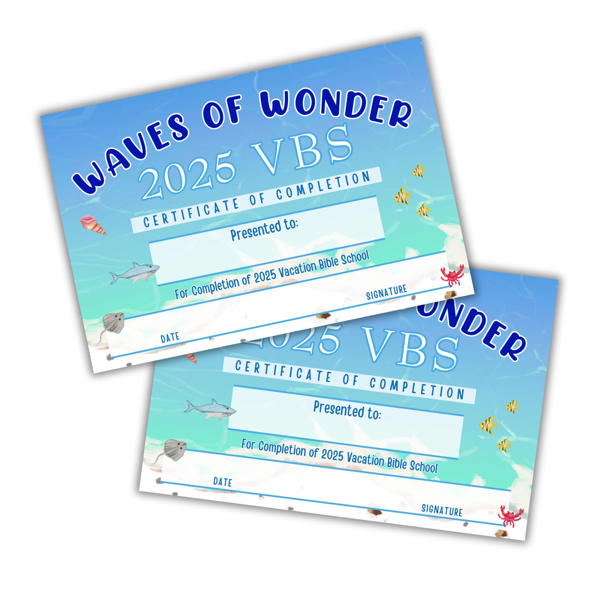 Mua 2025 VBS Certificate of Completion Wonder 50pk 9x6” Vacation