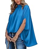 BTFBM Womens Summer Tops 2025 Fall Mock Neck