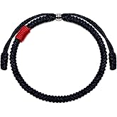 LAMIBEE Original Tibetan Bracelet Black Red and Multicolor Buddhism Handmade Knot Lucky Rope Bracelet Friendship and Couple Bracelet