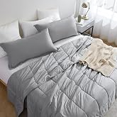 Menopleasing Coma Inducer&reg; Oversized Queen Cooling Comforter Set, Gray | Experience Coma Worthy Sleep with Cozy All Season Extra Large Bedding