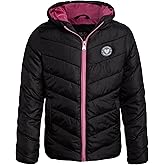 Pink Platinum Girls Puffer Jacket - Full Zip Up Quilted Jacket Hooded Winter Coat - Warm Snow Jackets for Girls