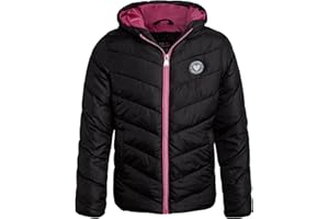 Pink Platinum Girls Puffer Jacket - Full Zip Up Quilted Jacket Hooded Winter Coat - Warm Snow Jackets for Girls