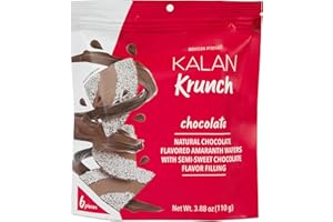 KALAN MNA Kalan Krunch Chocolate Natural Flavored Amaranth Wafers, Pack of 1, 3.88 oz