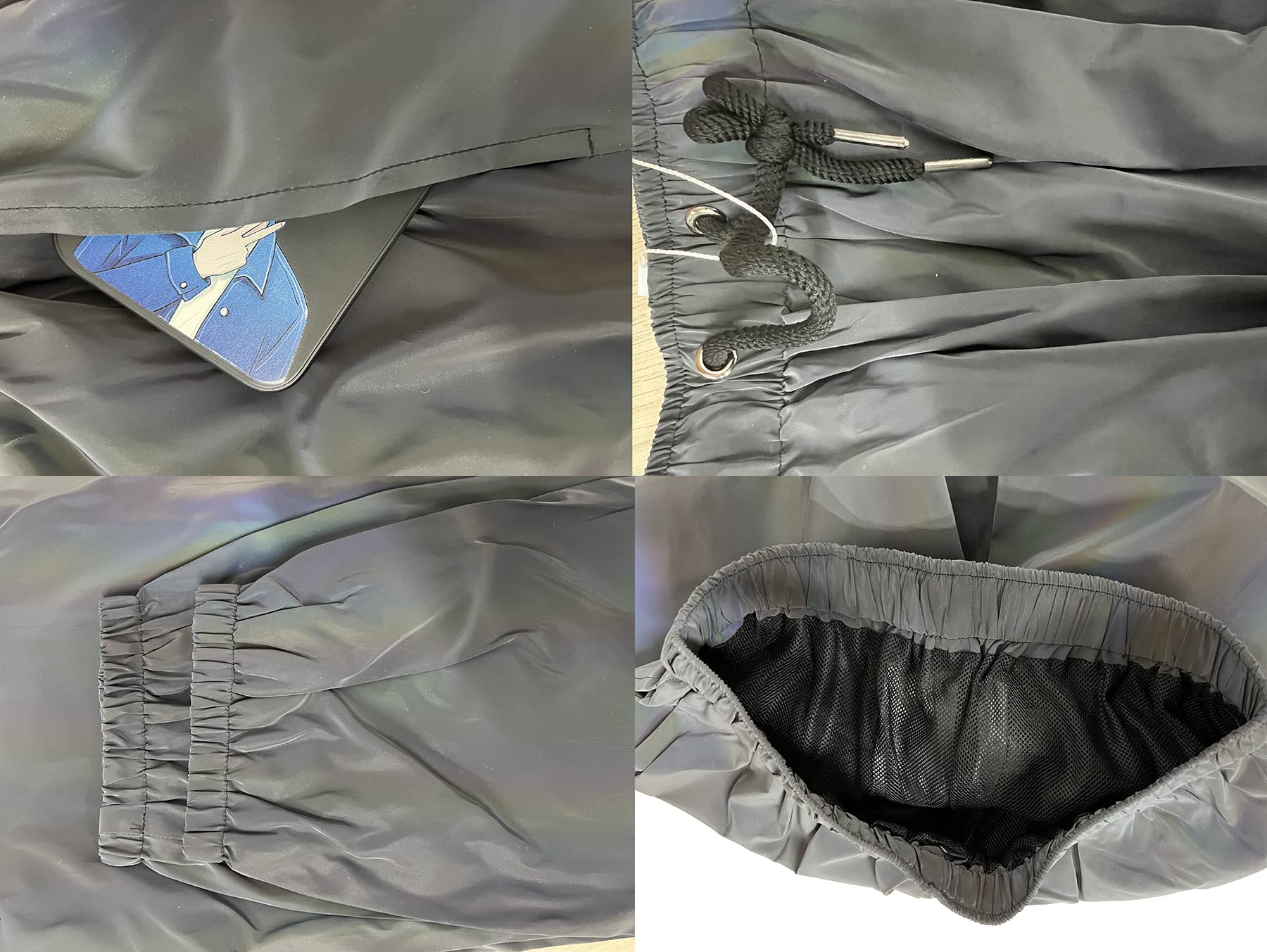 LZLRUN レインボー反射ショートパンツ メンズ 蛍光パンツ カジュアル ナイトジョガー