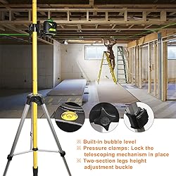 Huepar 12 Ft./3.7m Telescoping Pole with 1/4-Inch