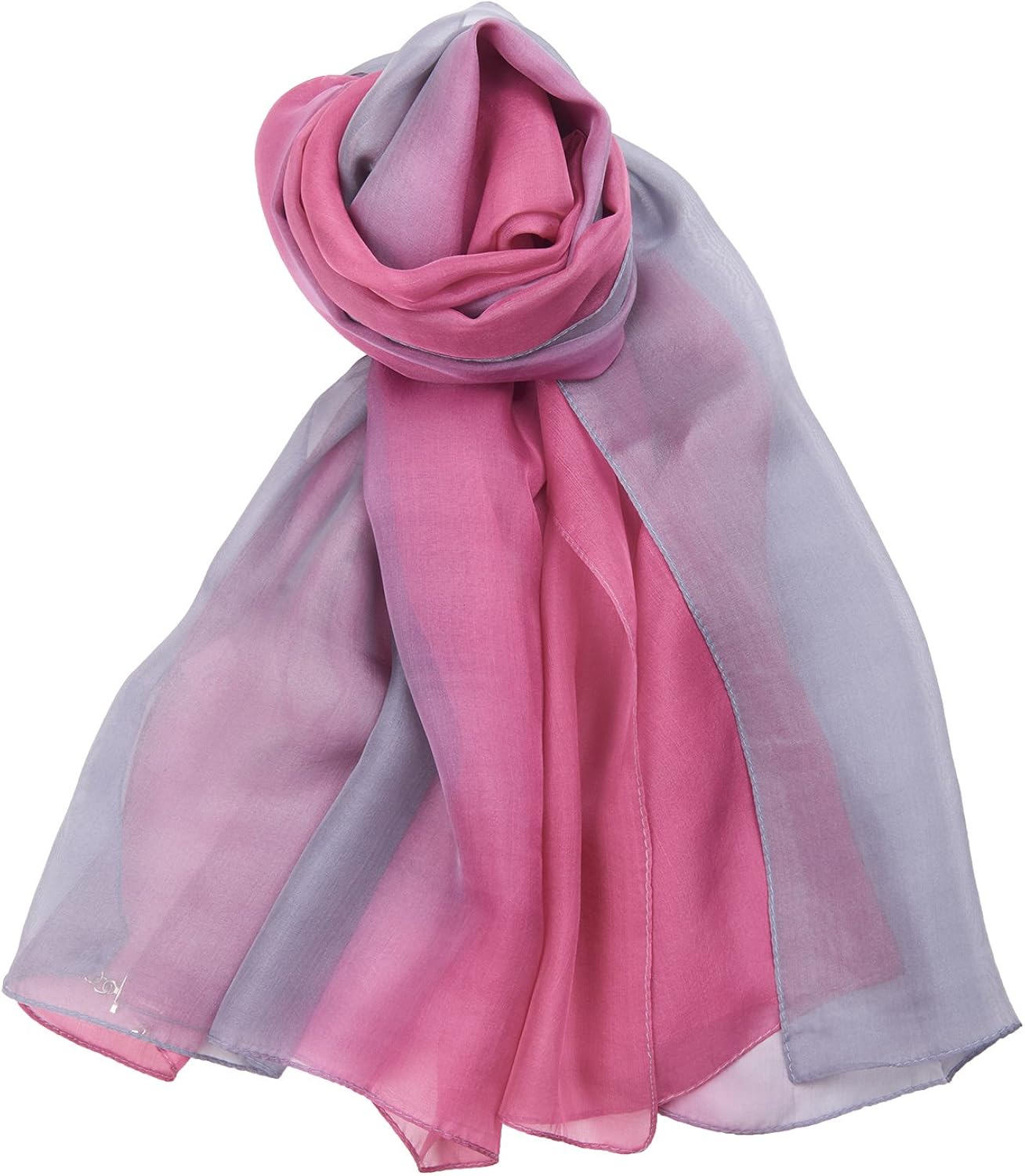 Women's Fashion Solid Color 100 Silk Shawl Scarves Multicolor