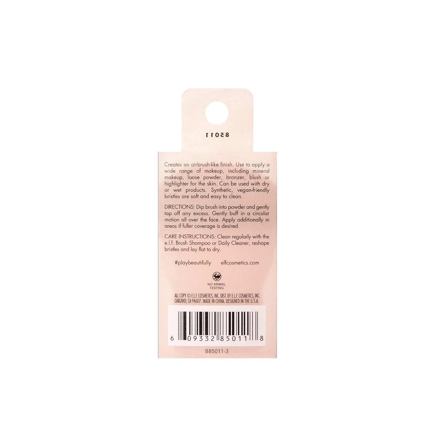 e.l.f. Cosmetics Makeup Kabuki Face Brush for Flawless Application, Compact, Travel-Size Brush: Beauty