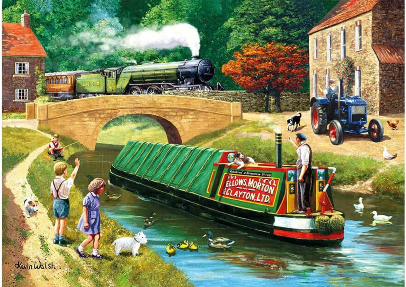 Kevin Walsh Nostalgia K33021 Rail & Canal 1000 Piece Jigsaw Puzzle