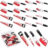 MIKIMIQI 16 Pcs Fake Knife Charms, Mini Acrylic Knives Beads for Women DIY Jewelry Making Crafting Halloween Charms with Box, 4 Halloween Styles