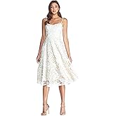 Dress The Population Womens Layla Sweetheart Fit and Flare Midi Dress