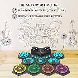 CNAPXAIA Portable Foldable Electric Drum Kit 9 Pads with Built-in Speakers view 4