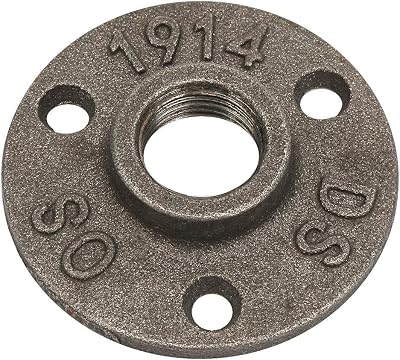 TICFOX 10Pcs 1/2" Cast Iron Floor Flange 3 Hole Pipe Fitting Steampunk Base DN15