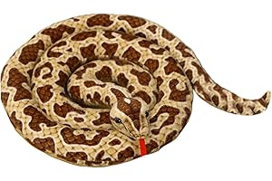 74.8" Long Python Snake Stuffed Animal Plush, Lifelike Soft for April Fool Prank Props, Brown