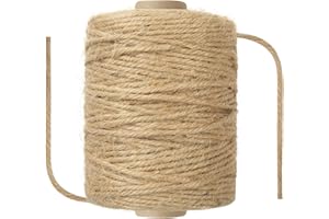 NorthPada 1/8 in (3mm) x 328 ft (100Meter) Natural Sisal Hemp Rope Heavy Duty Thick Twine for Cat Scratcher Post Tree, Garden, Binding, Crafts Packing Material