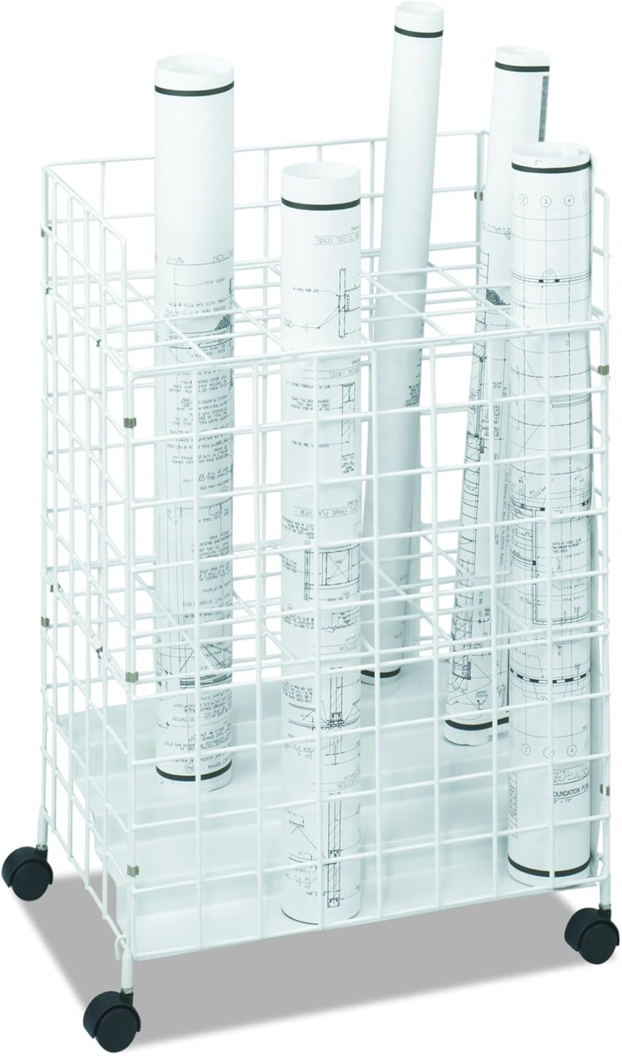 Safco Products 3088 Wire Roll File, 24 Compartment, White: Furniture & Decor