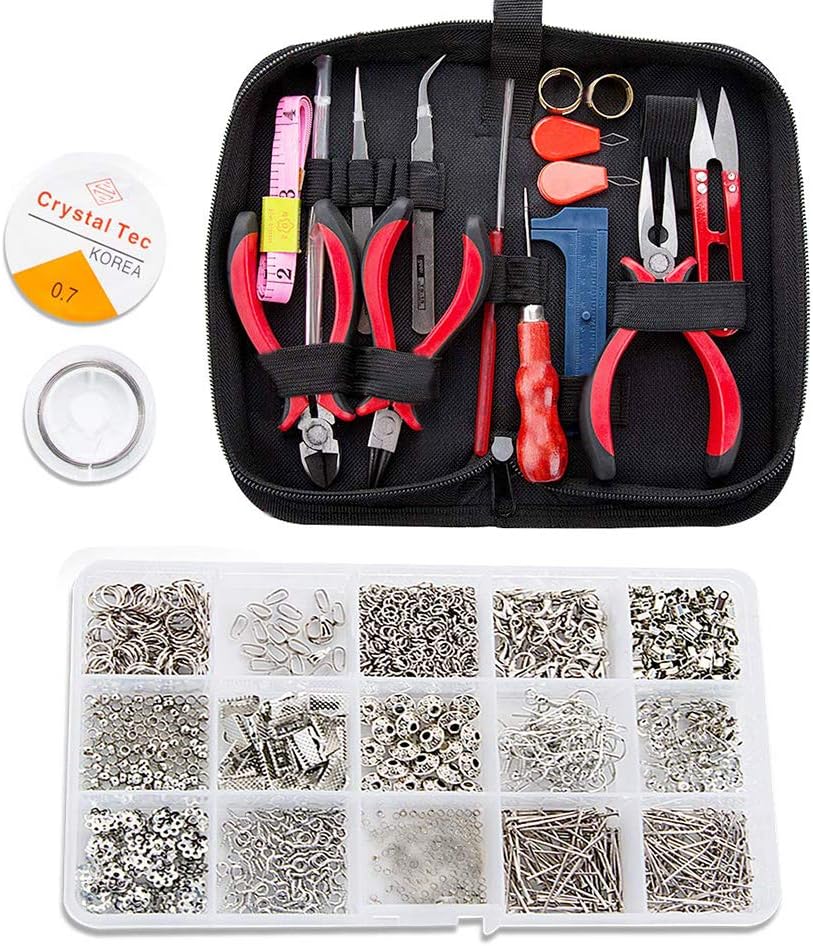 Jewelry Making Supplies Kit with Jewelry Tools, Jewelry Wires and Jewelry Findings for Jewelry Repair and Beading