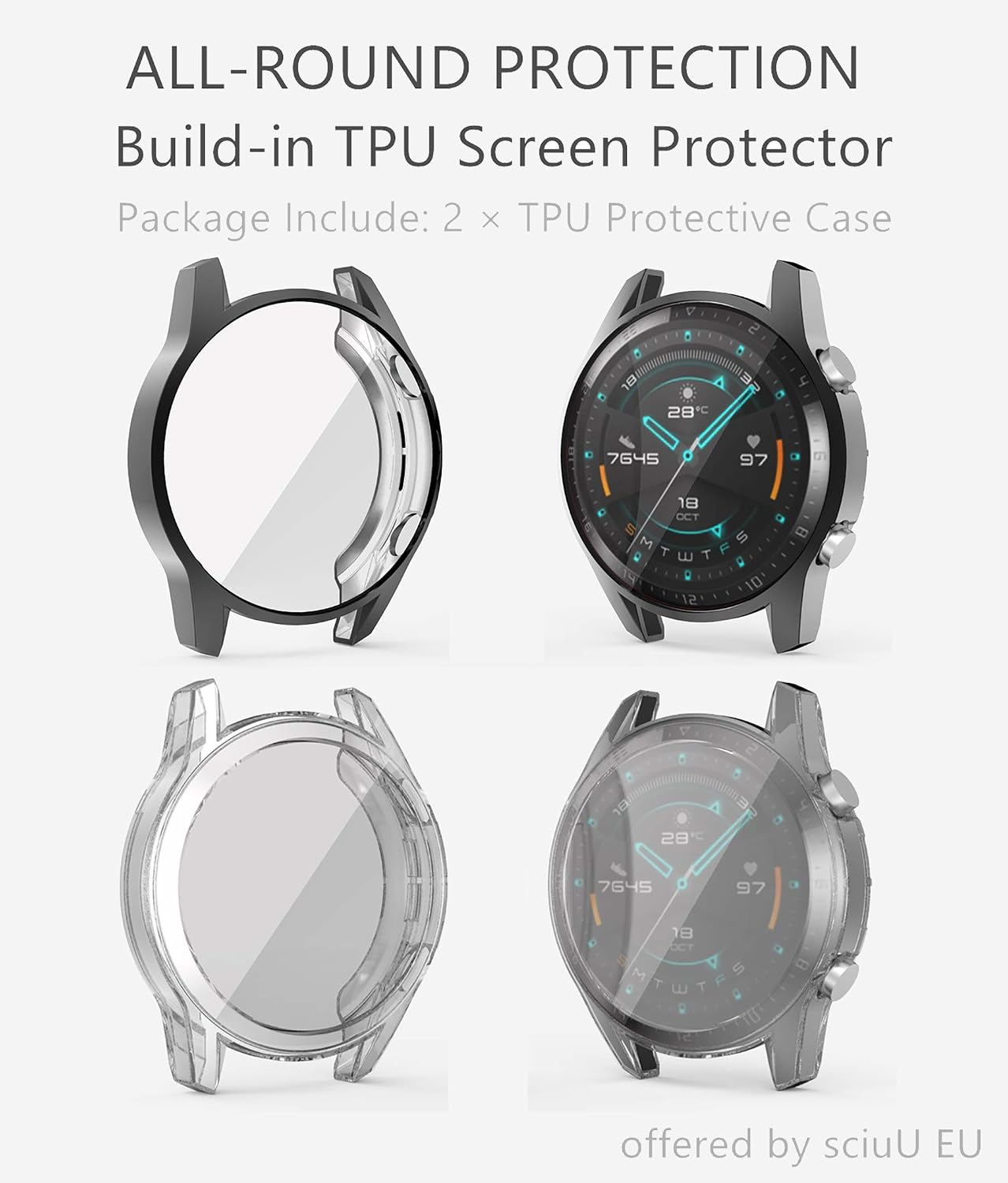 sciuU Protective Case compatible with HUAWEI GT 2 (46mm - Image 4