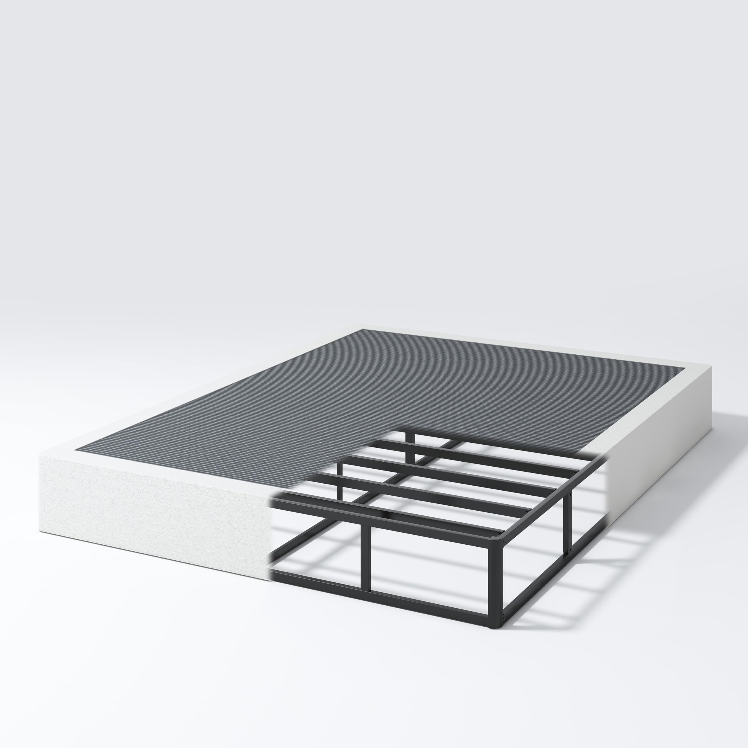 NHODIR Box Spring for Queen Bed, 9 inch Queen Box Spring Only, Strong ...