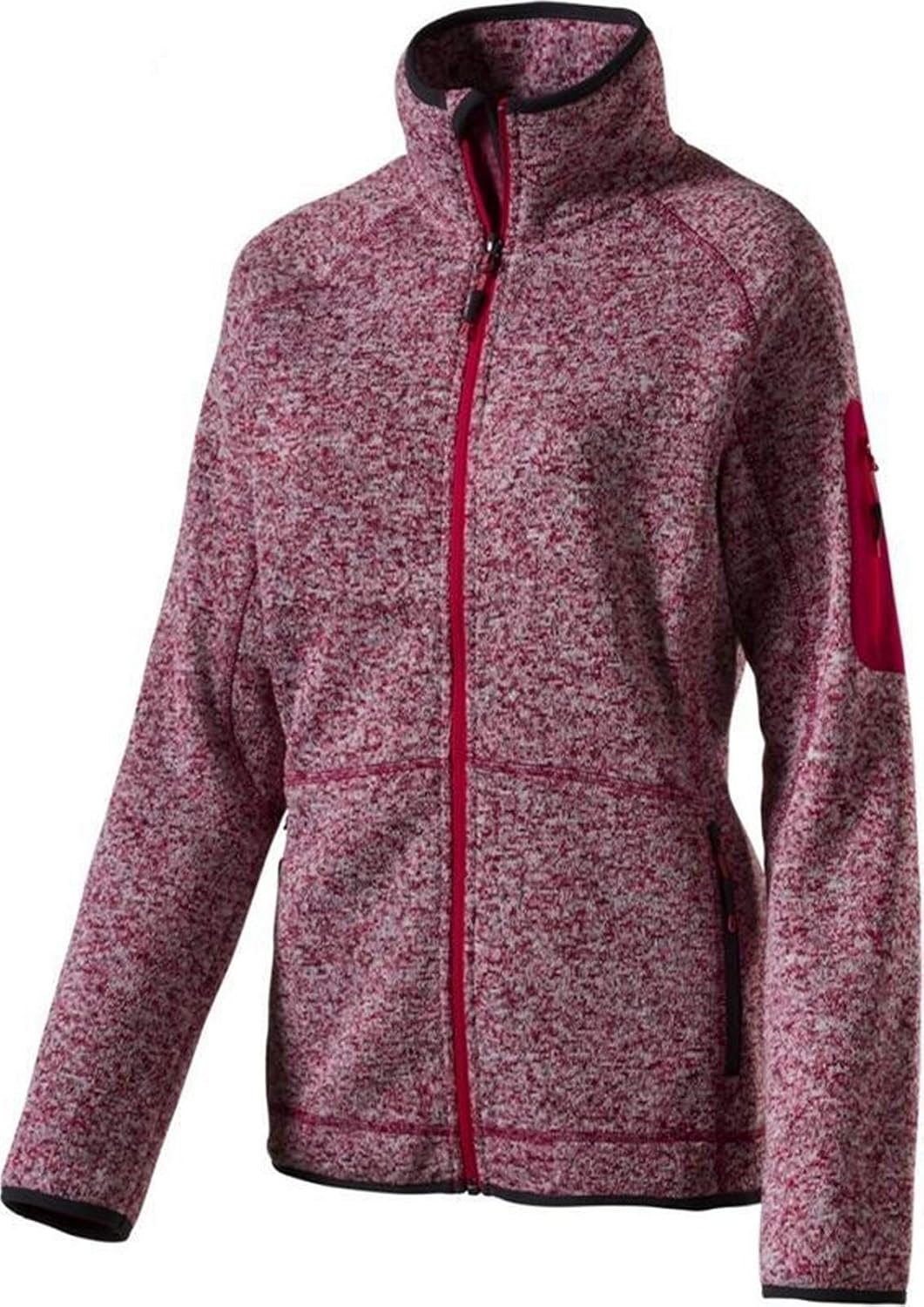Mckinley Women Skeena Fleece Jacket - Melange/Red Wine, Size 34 - Image 3