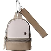 Babysun Mini Backpack Keychain Wristlet Pouch Small Change Coin Purse Cute Zipper Wallet With 3 RFID Card Slots For Women/Men Airpods Cosmetics