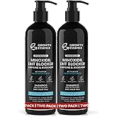 Twopack Thickening Hair Regrowth Shampoo for Thinning Hair - Enriched with Minoxidil, Biotin, Caffeine, Castor Oil & Onion - Supports Hair Growth and Strength for Men & Women - DHT Blocker Formula