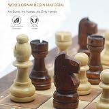 Jsdoin 3 in 1 Chess Set 15.3x15.3 in Wooden Travel Folding Kit view 4