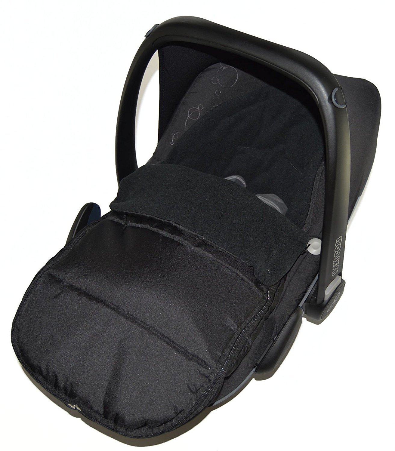 Universal Car Seat Footmuff to Fit Maxi COSI Pebble Black Jack