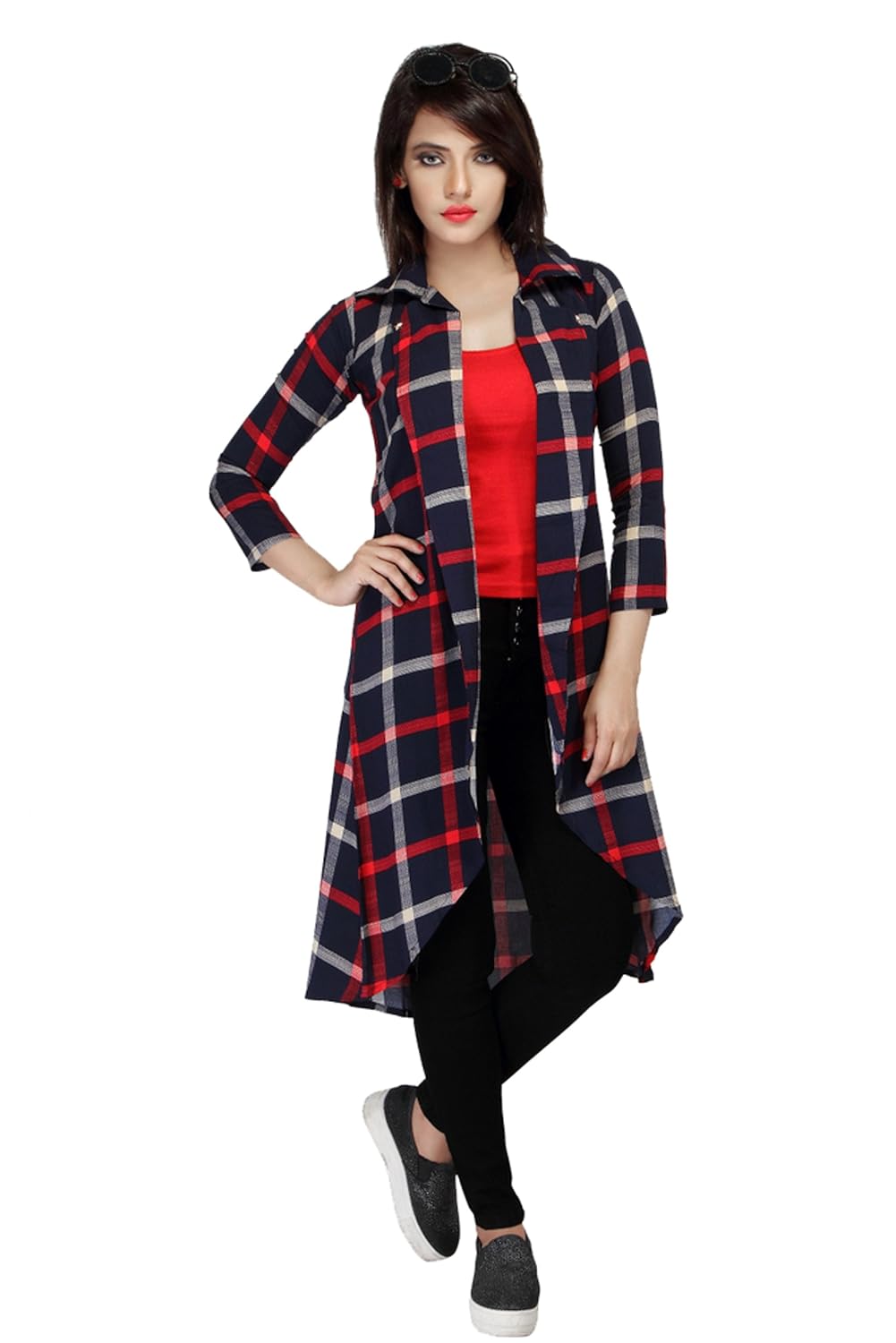 iraa new checked long women shrug(32" and 34")
