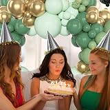 Balloon Garland Green and Gold Arch Kit 110Pcs Party Decor Baby Shower view 8
