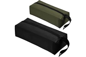 2 Pcs Tool Pouch Bag, Zipper Utility Tool Organizer Bag, Waterproof Bags for Tools, Tool Pouches with Zipper Canvas for tools
