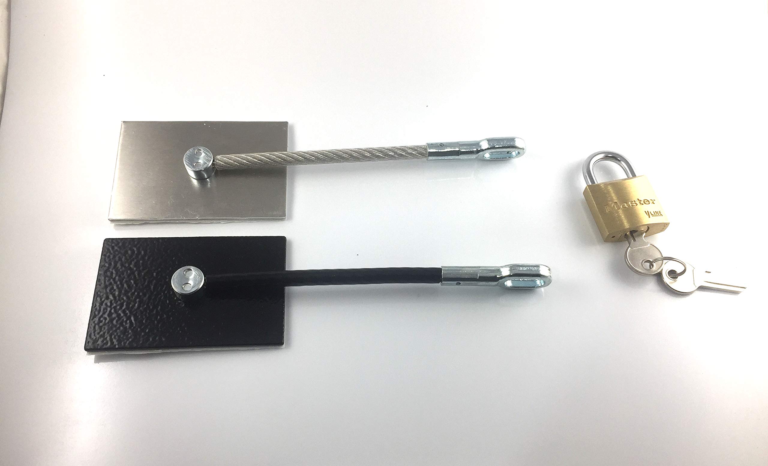 Black & Gray (Two Tone) Refrigerator Lock with Padlock Buy Online in