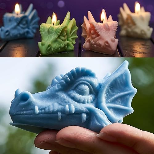 Dragon Head Resin Casting Soap Making Molds 3D Animal Silicone
