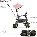Doona Liki Baby Trike S1 Blush Pink Foldable Trike with Parent Handle view 2