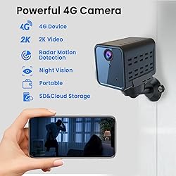 aidowocam 2K Cellular Security Camera, No WiFi