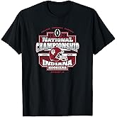 Indiana Hoosiers CFP National Championship 2026 Icon Black T-Shirt