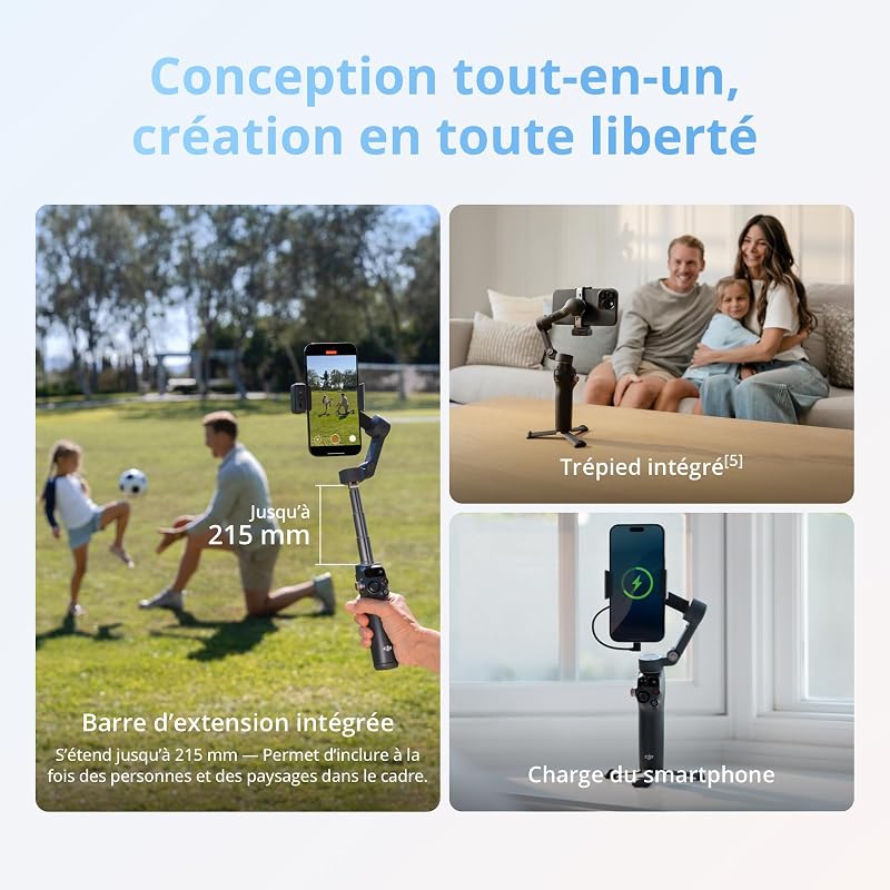 Osmo Mobile 8 Stabilisateur smartphone, stabilisation 3 axes