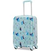 American Tourister Disney Frozen Carry-On Luggage - Airline Approved, Durable Hardshell with Favorite Frozen Characters - Roll Confidentially with Spinner Wheels &amp; Colorful Adjustable Handle