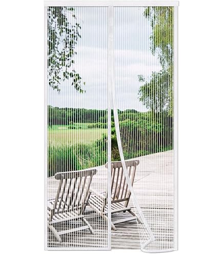 Risareyi Self-Closing Magnetic Screen Door - Black Mesh Curtain For Doors Up To 28x50", Keeps Bugs Out - View #6