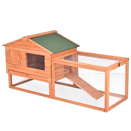 Tangkula Large Chicken Coop Wood Outdoor Garden Backyard Hen House Rabbit Hutch Poultry Small Animal Cage Natural 64
