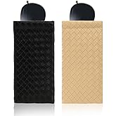 Thsdya Tec 2 PCS Pu Sunglass Organizer Pouch - Soft Squeeze Top Glasses Case Multipurpose Travel Eyeglass Case Bag