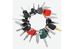 HISPKNIX 21-Piece Heavy Equipment Key Set: Universal Master Keys Compatible with CAT, John Deere, Komatsu, Kubota, JCB, Bobcat & 10+ Brands – Durable Ignition Keys Compatible with Construction Operators​