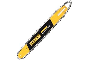 RAZEDG 16 Inch Chainsaw Bar and Carbide Chain Combo, 3/8" LP Pitch, 050" Gauge, 56 Drive Links, Fits Echo, Poulan, Craftsman, Ryobi, Greenworks and More (1 bar + 1 carbide chain)