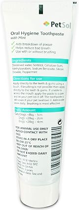 PetSol Toothpaste for Dogs & Cats 100g Mint Fresh Breath Plaque Remover view 5